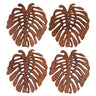 Monstera Upcycled Teakholz Untersetzer - 2er oder 4er Set