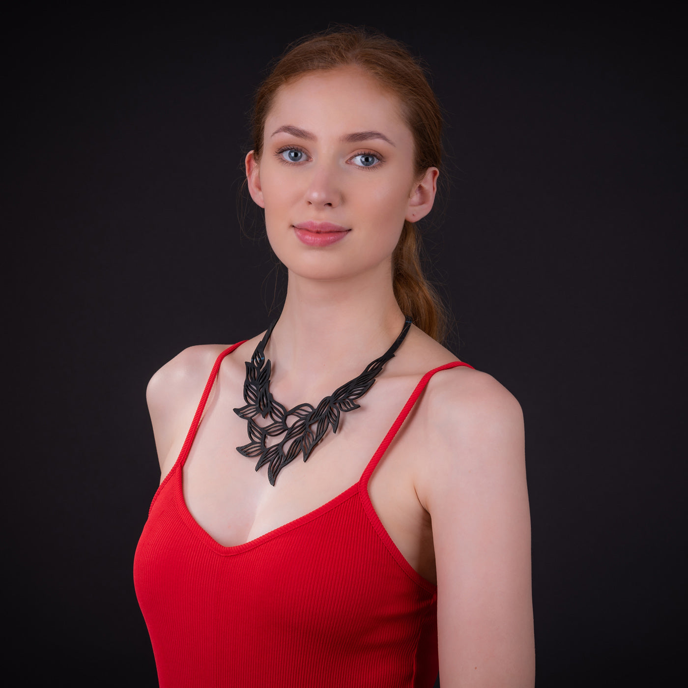 Jasmine Recycled Rubber Necklace by Paguro Upcycle