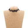 Spring Vegan Black Leaf Choker by Paguro Upcycle
