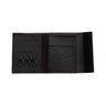 Paguro Upcycle black vegan recycled wallet with card slots and secure Velcro closure