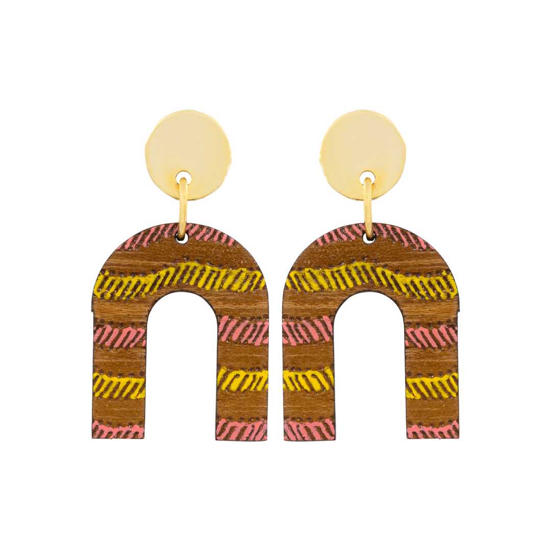 Cecek Sawut Recycled Wood Earrings