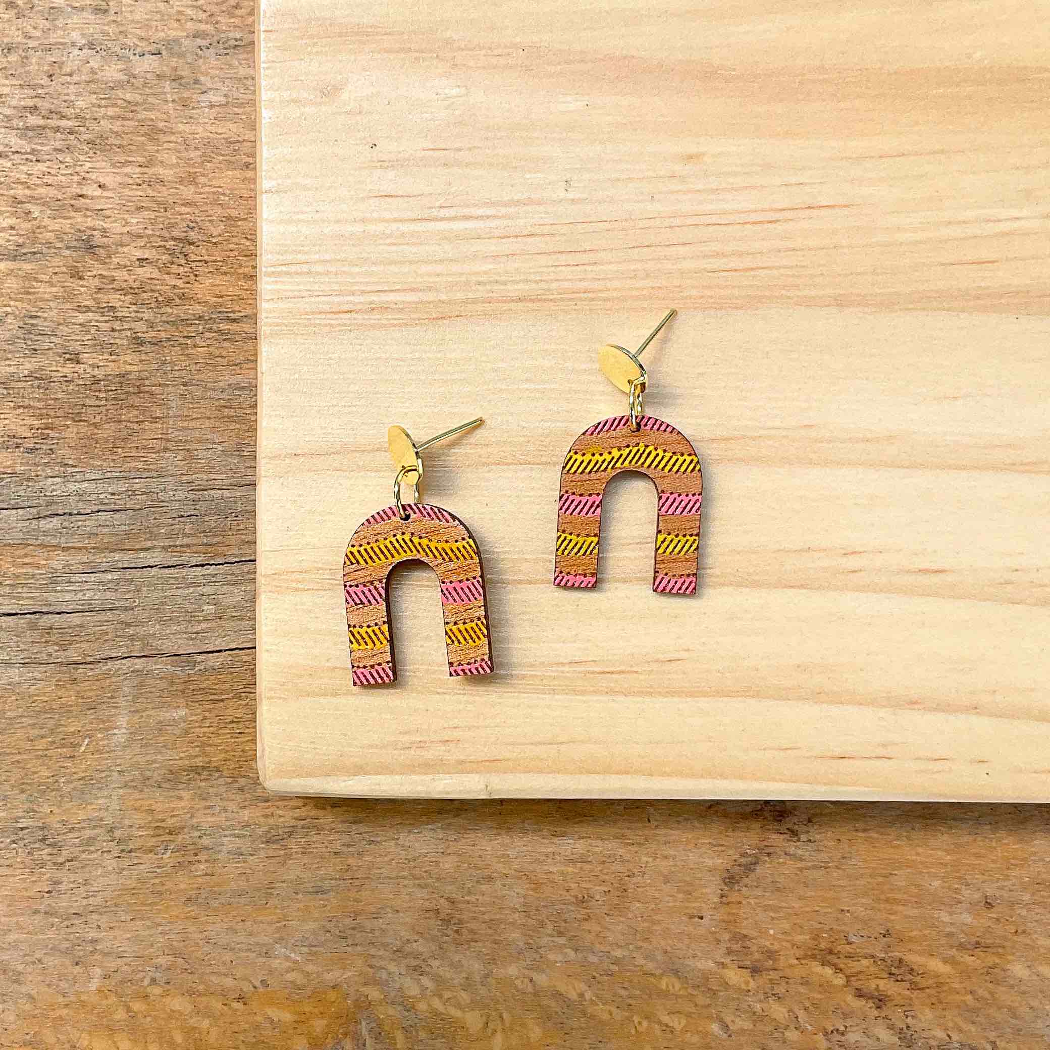 Cecek Sawut Recycled Wood Earrings