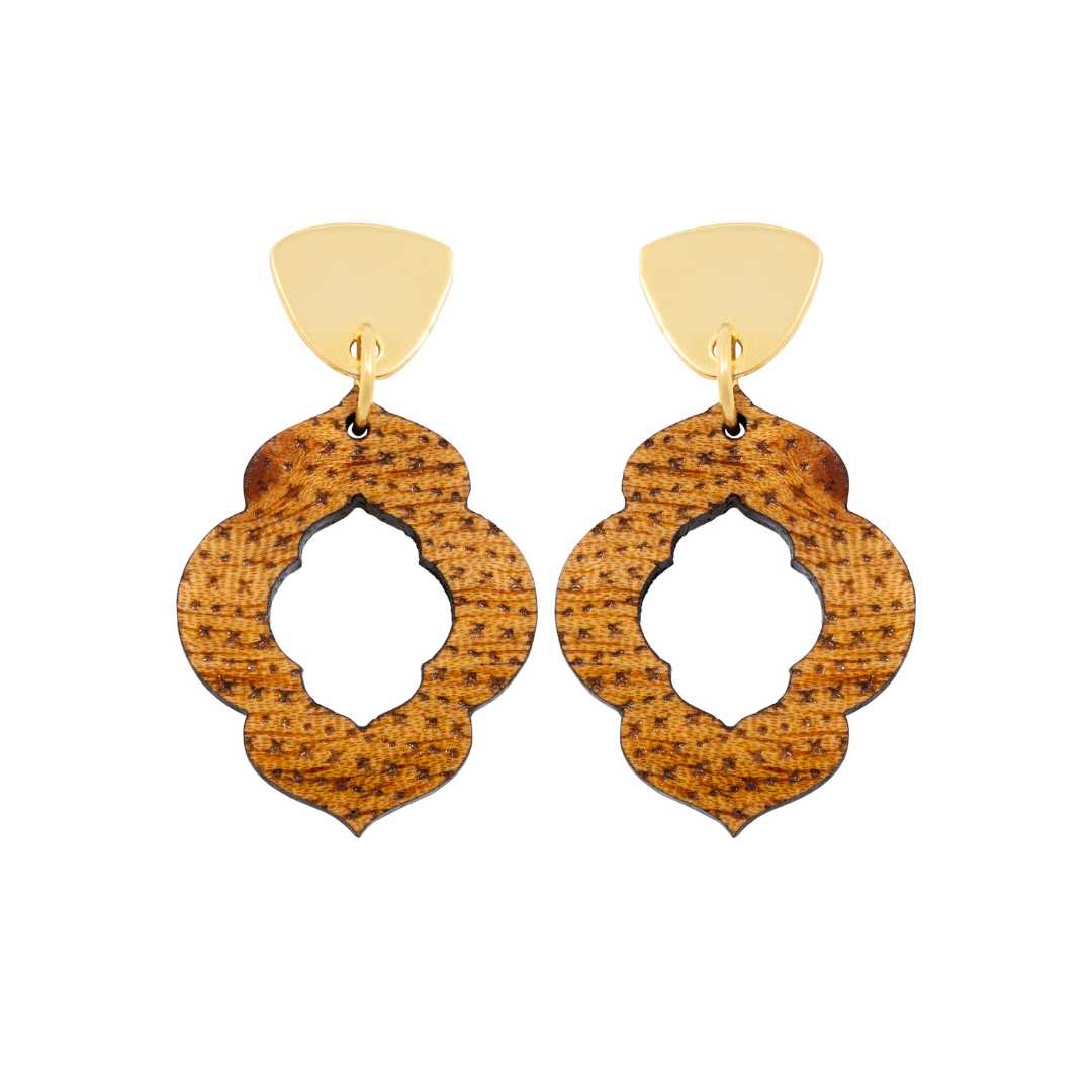 Herangan Recycled Wood Earrings