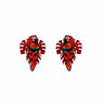 Scarlet Macaw Totumo Earrings – Handcrafted Statement Jewellery