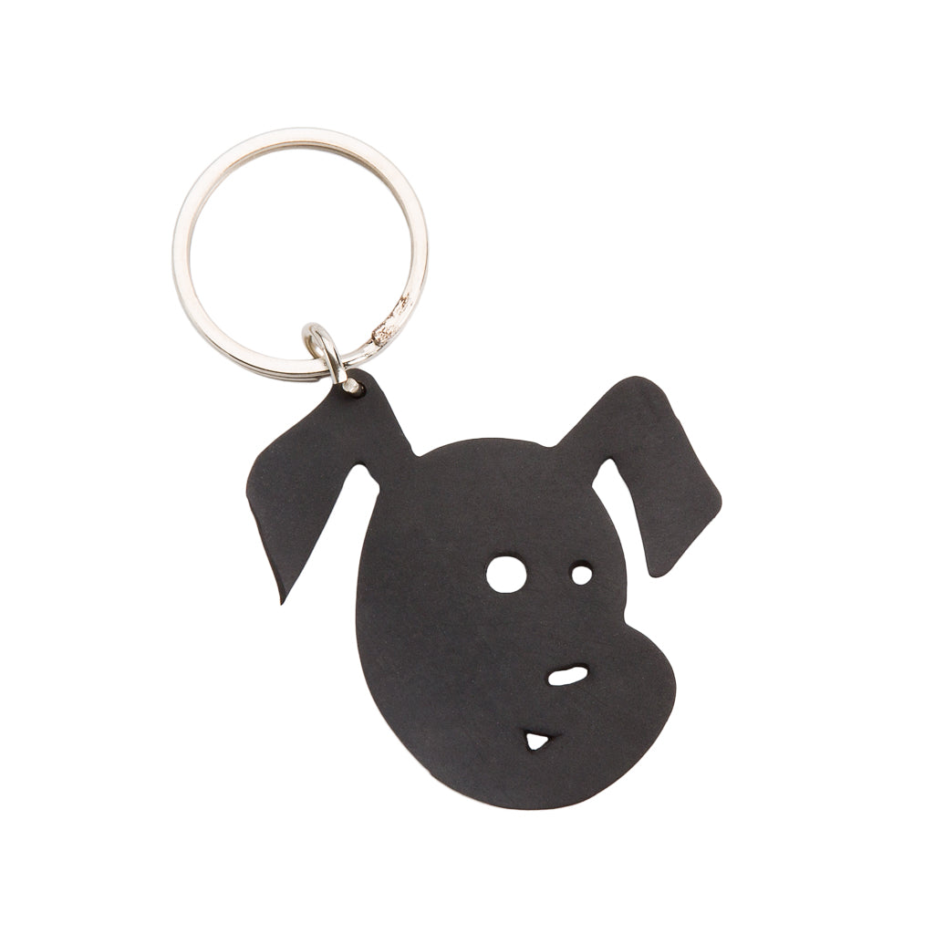 Bubba Recycled Rubber Dog Vegan Keyring by Paguro Upcycle