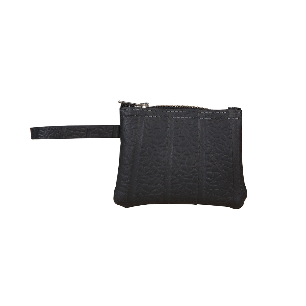 Petite Recycled Rubber Vegan Wristlet Pouch by Paguro Upcycle