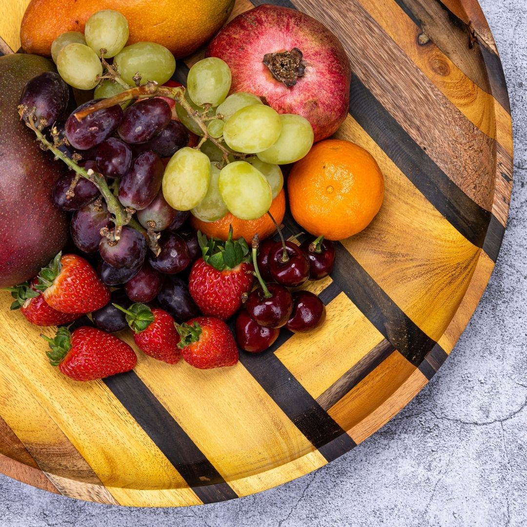 Artisan Upcycled End Grain Fruit Bowls (2 Patterns & 2 Sizes Available)