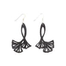Fan Leaf Recycle Rubber Clover Earrings by Paguro Upcycle