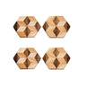 Handmade Hexagon Wooden Coasters (Set of 2 or 4)