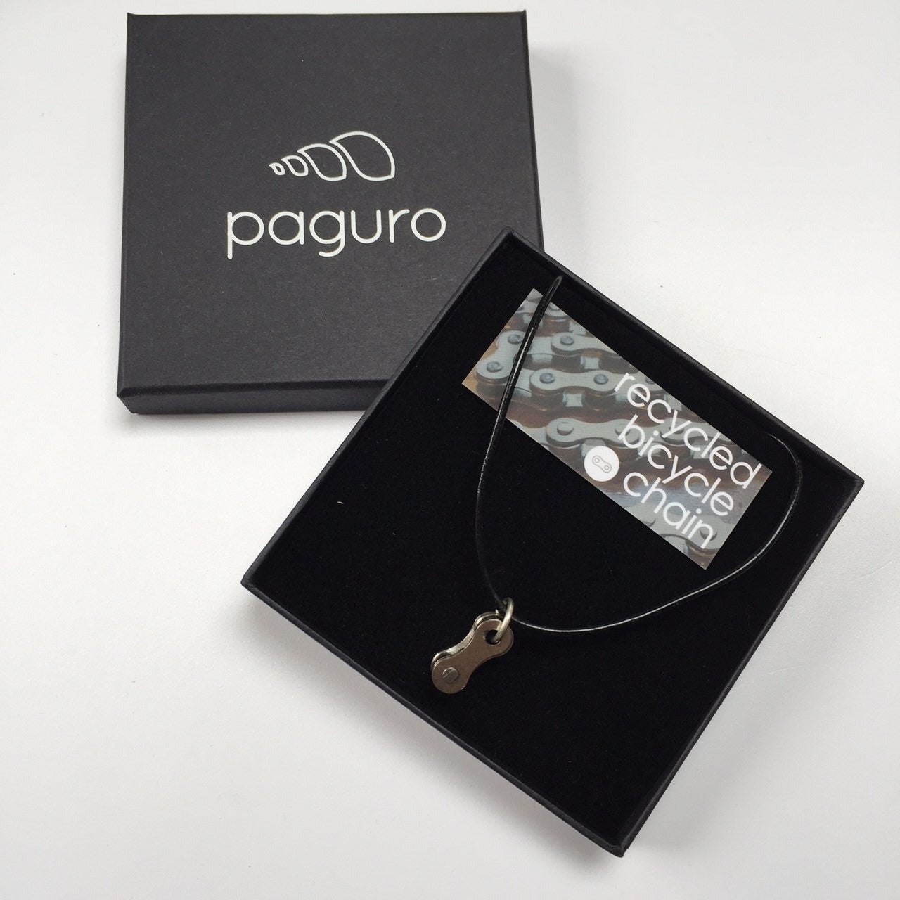 Lone Rider Recycled Bike Chain Pendant Necklace by Paguro Upcycle