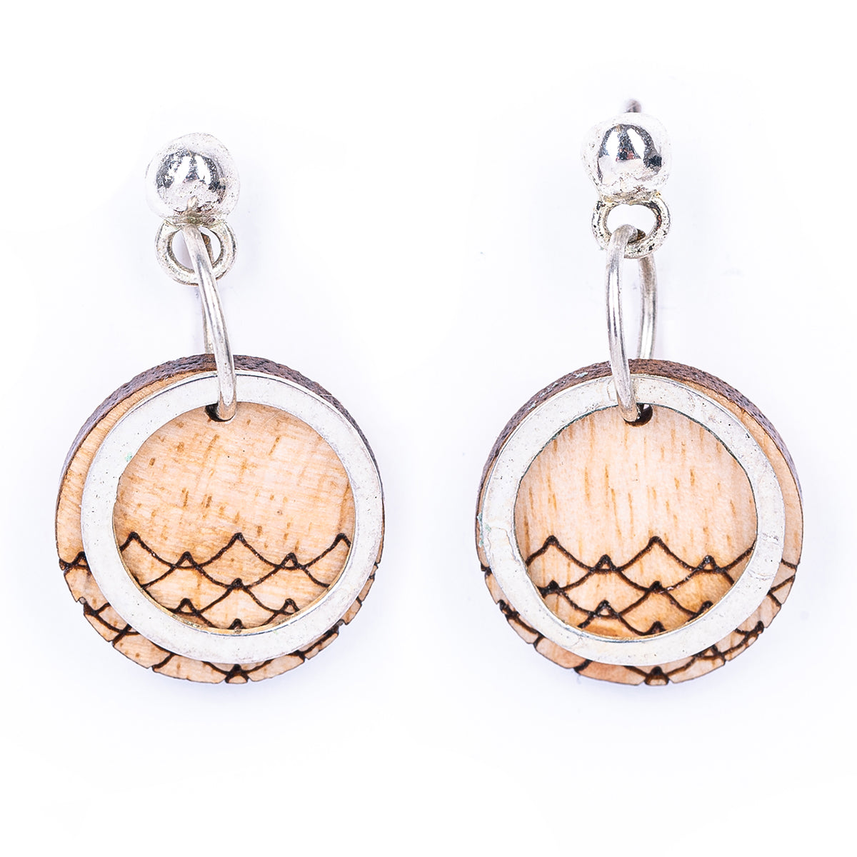 Beach Eco-friendly Recycled Wood Earrings by Paguro Upcycle
