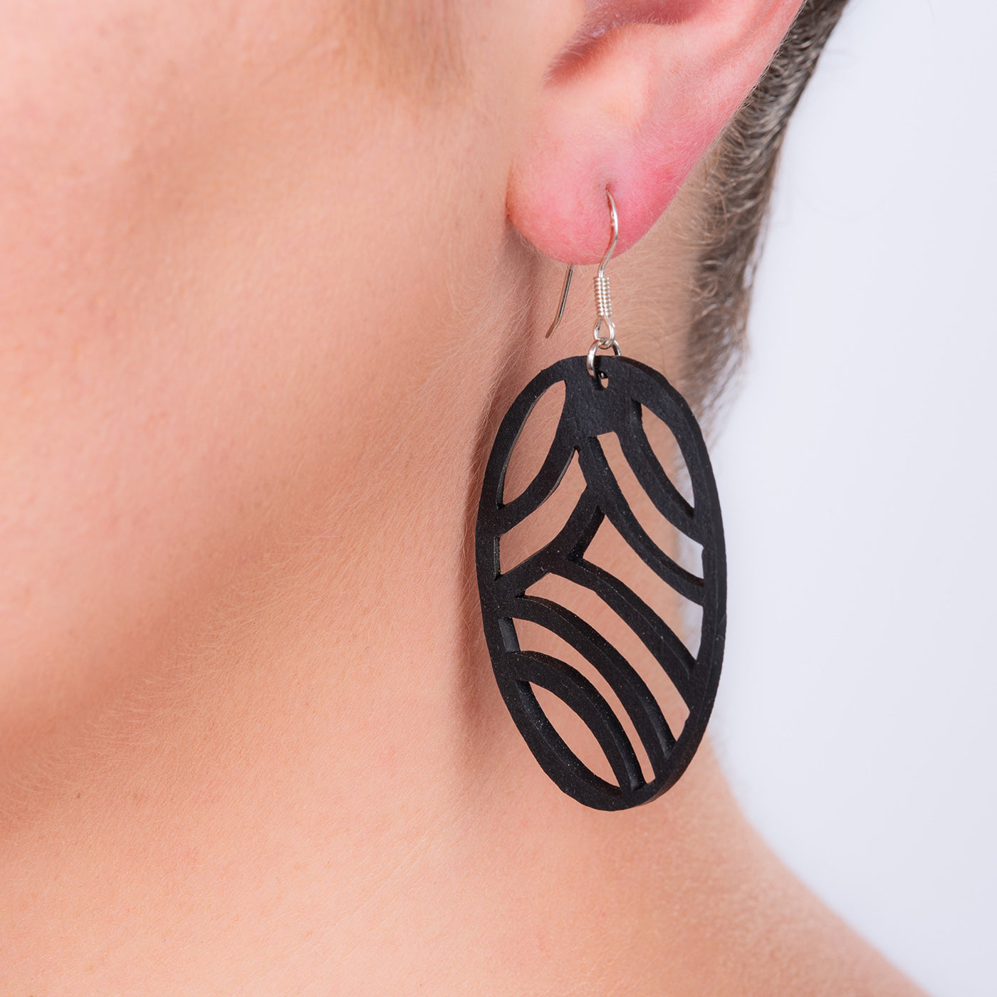 Seraphine (I) Recycled Rubber Earrings by Paguro Upcycle